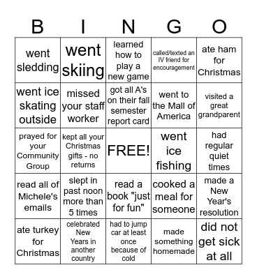 Leadership Retreat 2014 Bingo Card