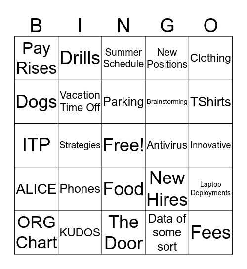 FUN Bingo Card