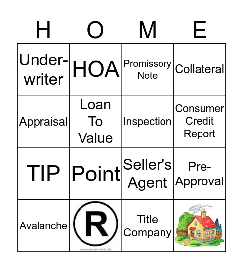 Homebuyer Education Bingo Card