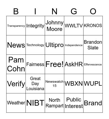Channel 4 Bingo Card