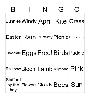 Stafford By The Bay Spring Bingo  Bingo Card