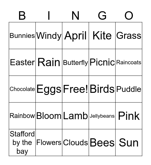 Stafford By The Bay Spring Bingo  Bingo Card