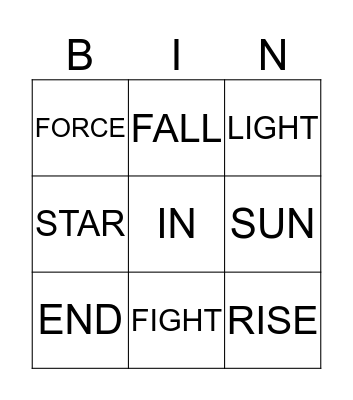 TITLE BINGO Card