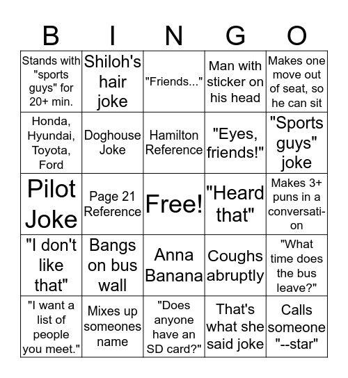 Spark Bingo Card