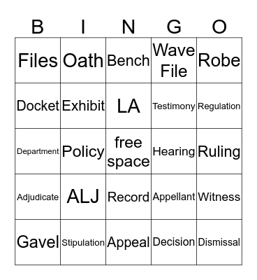 BHA Bingo Card