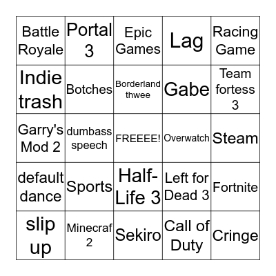 PC gaming show E3 2019 Bingo Card