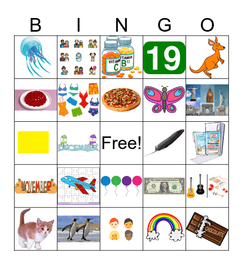 VOCABULARY REVIEW Bingo Card