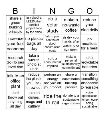 SUSTAINABINGO Card
