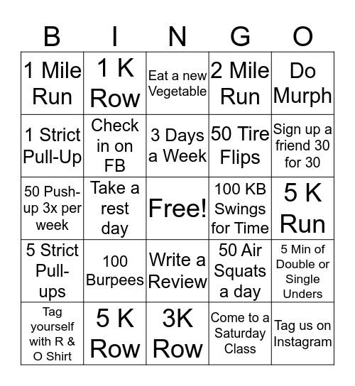 Row & Oak Springo Bingo Card