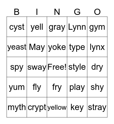 Many Jobs of Y Bingo Card