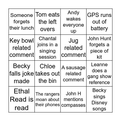 Leaders Bingo 2019 Bingo Card