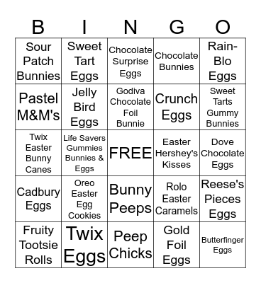 EASTER BINGO Card