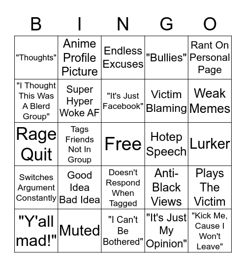 Ashy Member Bingo Card