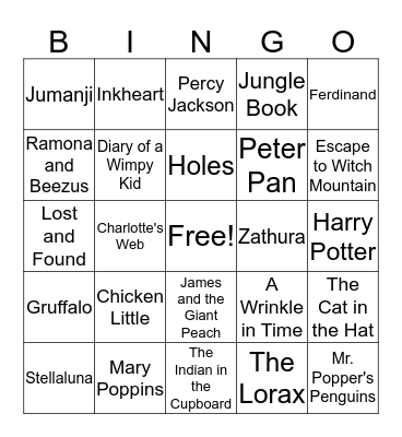 A Night At The Oscars - Reading Among Stars Bingo Card