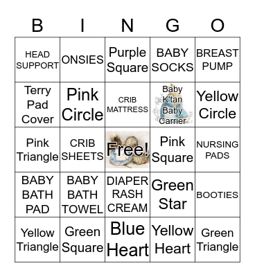 BABY SHOWER Bingo Card