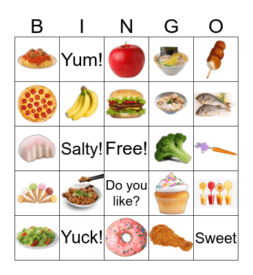 Food! Bingo Card