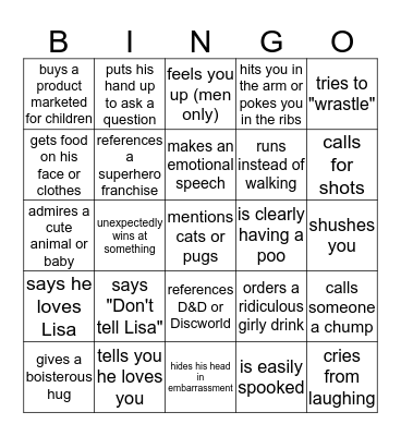 Mark off when Tim... Bingo Card