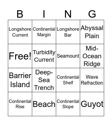 Chapter 16 Bingo Card