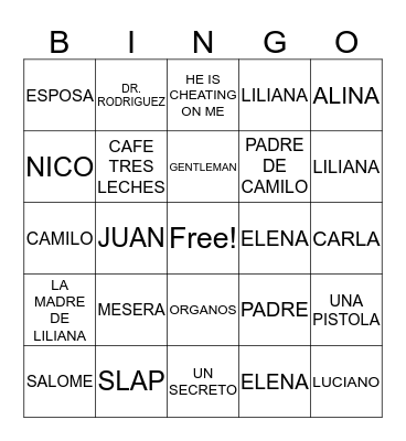 LAS APARIENCIAS ENGANAN Bingo Card