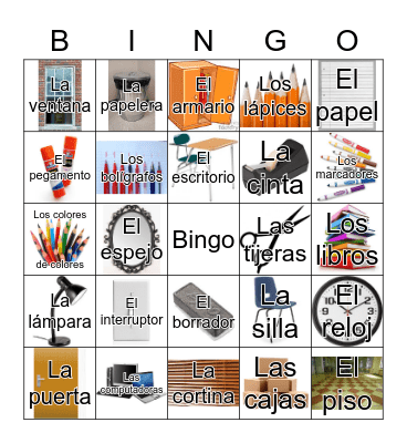 En La Clase Bingo Card