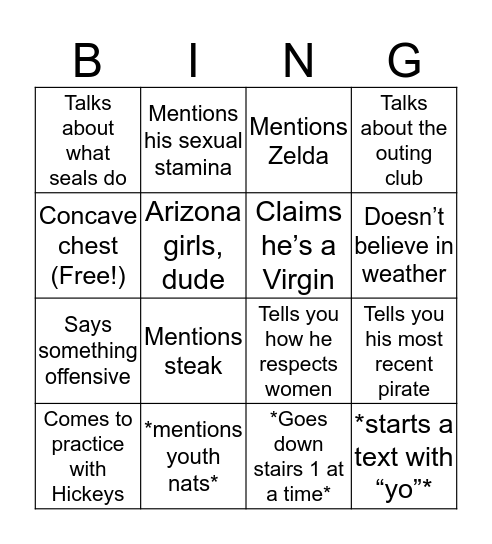 Haaris Bingo Card