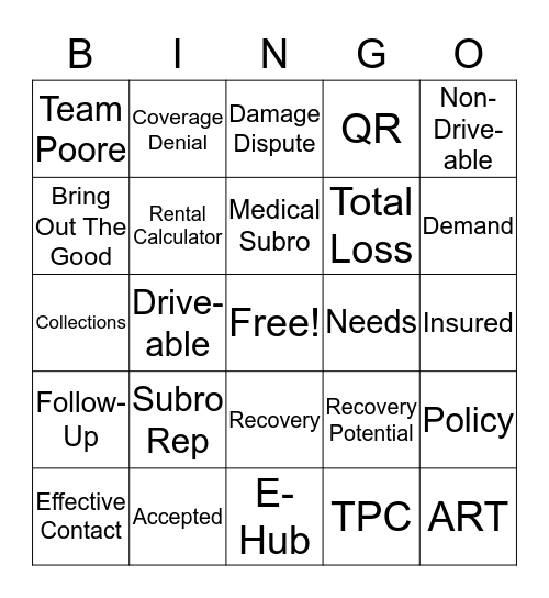 Bring Out The Good Bingo! Bingo Card