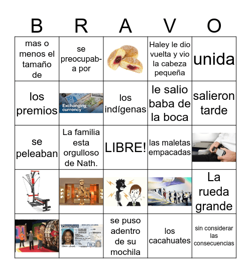 Los Bakers van a Peru (1) Bingo Card