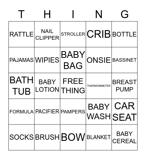 GIFT BINGO Card