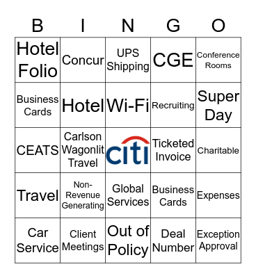 Citi Bingo Card