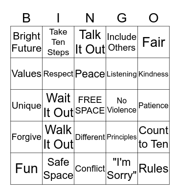 Take Ten Bingo Card