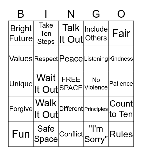 Take Ten Bingo Card