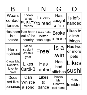 Bingo Card
