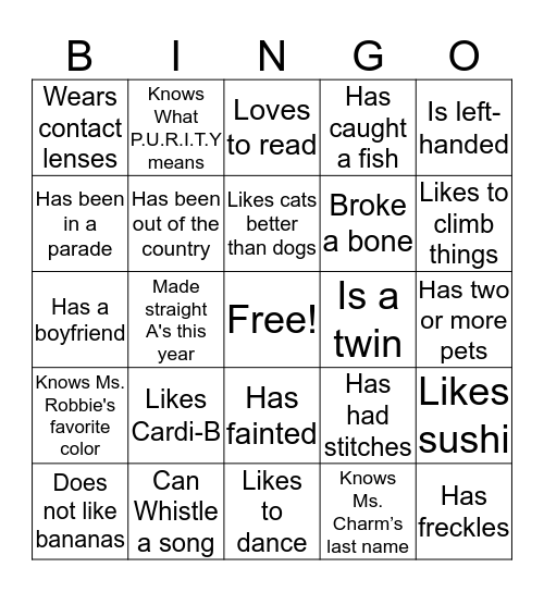 Bingo Card