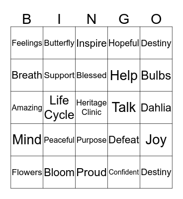 Heritage Clinic  Bingo Card