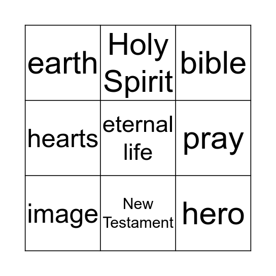 Word of Life Bingo Card