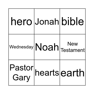 Word of Life Bingo Card