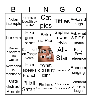 SEES Drunken Saturday Bingo Card