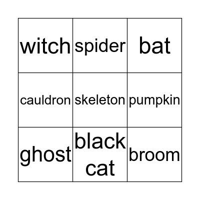 HALLOWEEN Bingo Card