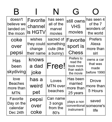 Sound of Life Getaway Bingo Card