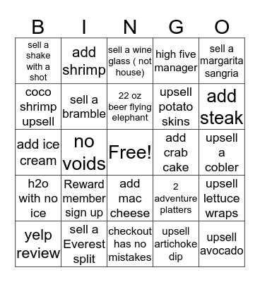 Fun FRIDAY Bingo Card