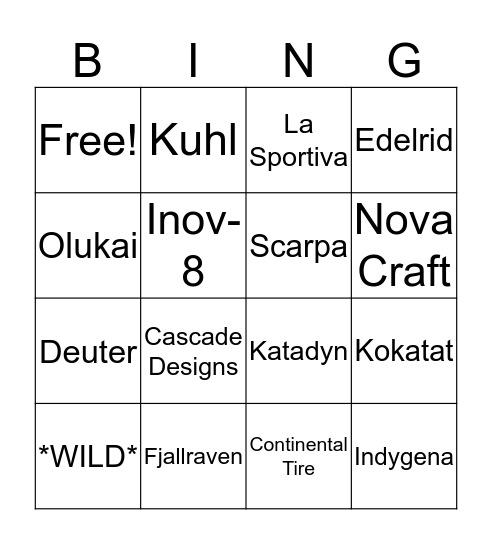 PK Bing!(o) Bingo Card