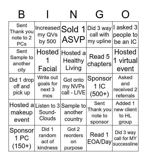 IWIA BINGO Card