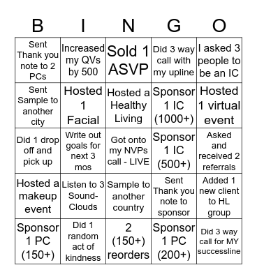 IWIA BINGO Card