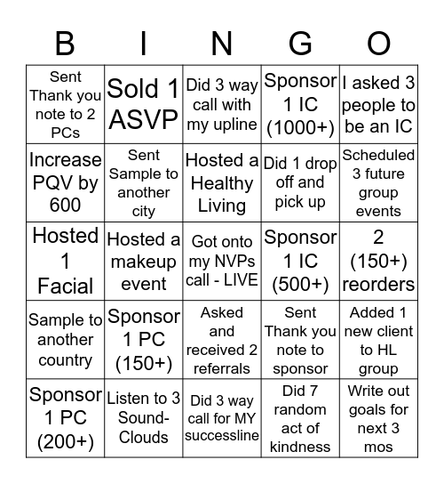 IWIA BINGO Card