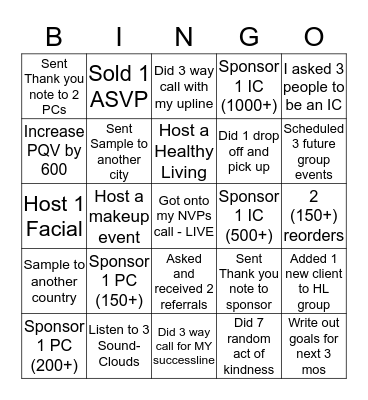 IWIA BINGO Card