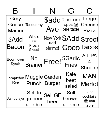 Silver City Bingo Baby Bingo Card