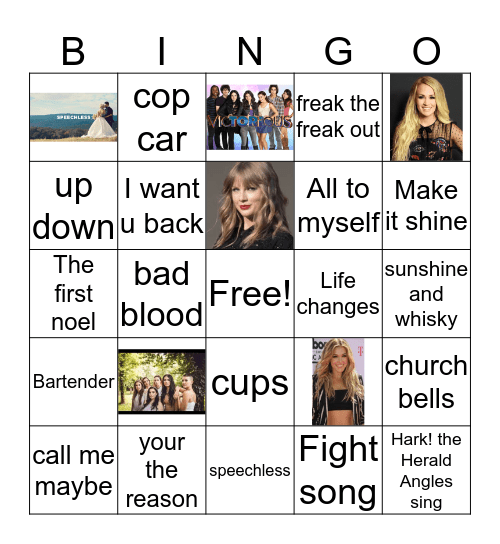 music  Bingo Card