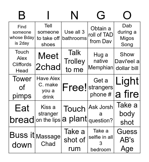 4chad Bingo Card