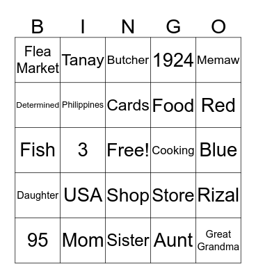 Happy Birthday Bingo Card