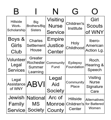 Community Fund Bingo! Bingo Card